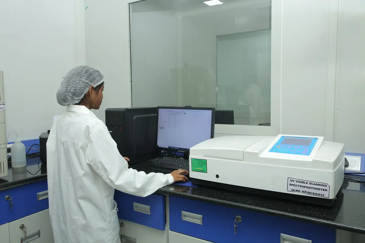 Microbiological laboratory testing pharmaceutical purity
